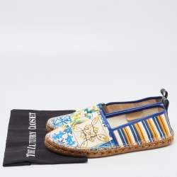 Dolce & Gabbana Multicolor Canvas and Leather Espadrilles Size 42