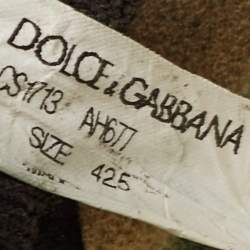 Pre Owned حذاء رياضي دولتشي أند غابانا سورينتو أسود بالشعار سليب أون مقاس 42.5