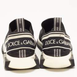 Pre Owned حذاء رياضي دولتشي أند غابانا سورينتو أسود بالشعار سليب أون مقاس 42.5