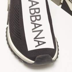 Pre Owned حذاء رياضي دولتشي أند غابانا سورينتو أسود بالشعار سليب أون مقاس 42.5