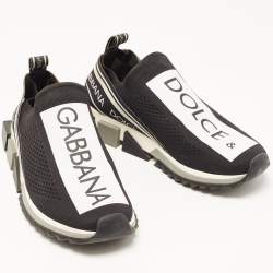 Pre Owned حذاء رياضي دولتشي أند غابانا سورينتو أسود بالشعار سليب أون مقاس 42.5