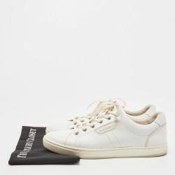 Pre Owned Dolce & Gabbana White Leather Low Top Sneakers Size 41