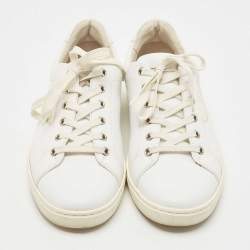 Pre Owned Dolce & Gabbana White Leather Low Top Sneakers Size 41