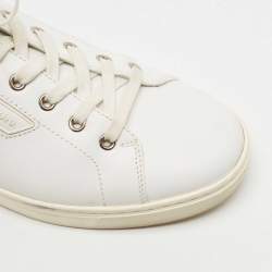 Pre Owned Dolce & Gabbana White Leather Low Top Sneakers Size 41