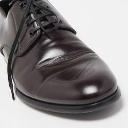 Dolce & Gabbana Dark Brown Leather Lace Up Derby Size 41