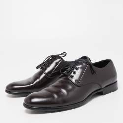 Dolce & Gabbana Dark Brown Leather Lace Up Derby Size 41