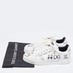 Pre Owned Dolce & Gabbana White Leather Portofino Sneakers Size 41