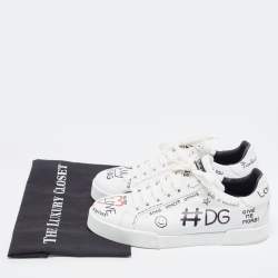 Dolce & Gabbana White Leather Portofino Sneakers Size 41