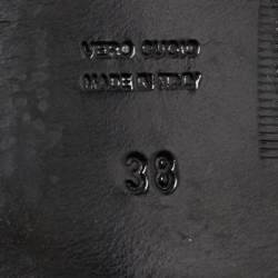 Pre Owned Dolce & Gabbana Silver Leather Disco Derby Brogues Size 38