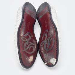 Dolce and Gabbana White Woven Leather Slip On Loafers Size 41