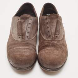 Dolce & Gabbana Brown Suede Slip On Oxfords Size 43