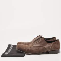 Dolce & Gabbana Brown Suede Slip On Oxfords Size 43