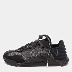 Pre Owned Dolce & Gabbana Black Suede and Neoprene Ns1 Sneakers Size 40