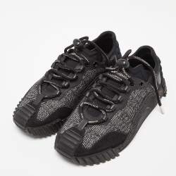 Pre Owned Dolce & Gabbana Black Suede and Neoprene Ns1 Sneakers Size 40