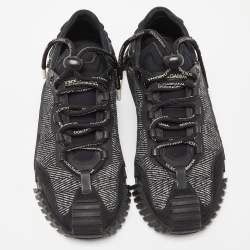 Pre Owned Dolce & Gabbana Black Suede and Neoprene Ns1 Sneakers Size 40