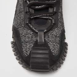 Pre Owned Dolce & Gabbana Black Suede and Neoprene Ns1 Sneakers Size 40