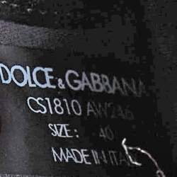 Pre Owned Dolce & Gabbana Black Suede and Neoprene Ns1 Sneakers Size 40