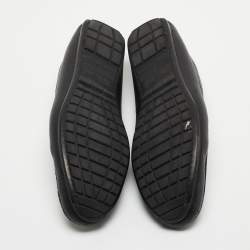 Pre Owned Dolce & Gabbana Black Leather Slip On Loafers Size 44