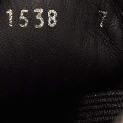 Pre Owned Dolce & Gabbana Black Portofino Leather Low Top Sneakers Size 41