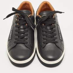 Pre Owned Dolce & Gabbana Black Leather Low Top Sneakers Size 41