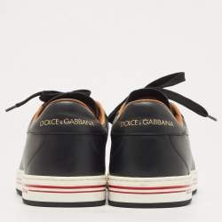 Pre Owned Dolce & Gabbana Black Leather Low Top Sneakers Size 41