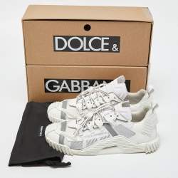 Pre Owned Dolce & Gabbana White Leather and Nylon Ns1 Sneakers Size 44