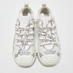 Pre Owned Dolce & Gabbana White Leather and Nylon Ns1 Sneakers Size 44