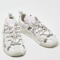 Pre Owned Dolce & Gabbana White Leather and Nylon Ns1 Sneakers Size 44