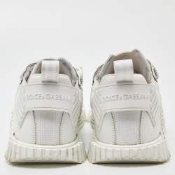 Pre Owned Dolce & Gabbana White Leather and Nylon Ns1 Sneakers Size 44