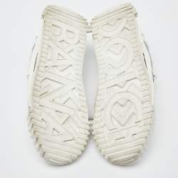 Pre Owned Dolce & Gabbana White Leather and Nylon Ns1 Sneakers Size 44