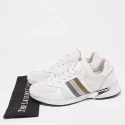 Dolce & Gabbana White Leather and Mesh Low Top Sneakers Size 42