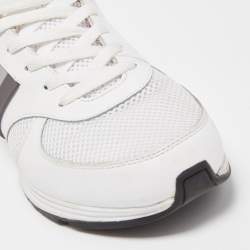 Dolce & Gabbana White Leather and Mesh Low Top Sneakers Size 42