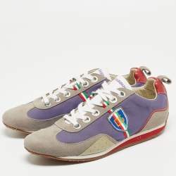 Dolce & Gabbana Multicolor Leather and Suede Low Top Sneakers Size 44.5