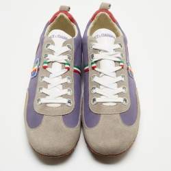 Dolce & Gabbana Multicolor Leather and Suede Low Top Sneakers Size 44.5