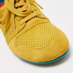 Dolce & Gabbana Yellow Suede Low Top Sneakers Size 42.5