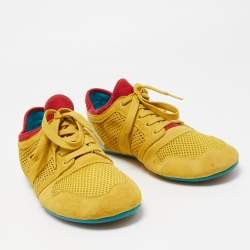 Dolce & Gabbana Yellow Suede Low Top Sneakers Size 42.5
