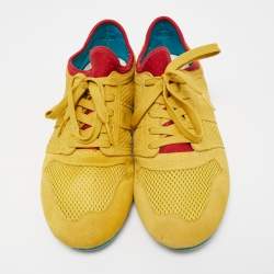 Dolce & Gabbana Yellow Suede Low Top Sneakers Size 42.5