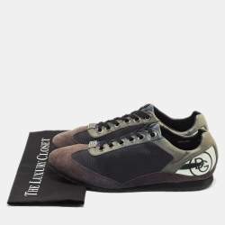 Dolce & Gabbana Multicolor Suede and Mesh Lace Up Sneakers Size 45