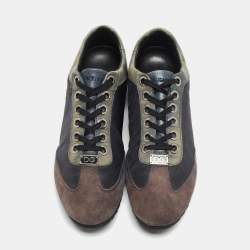 Dolce & Gabbana Multicolor Suede and Mesh Lace Up Sneakers Size 45