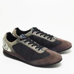 Dolce & Gabbana Multicolor Suede and Mesh Lace Up Sneakers Size 45