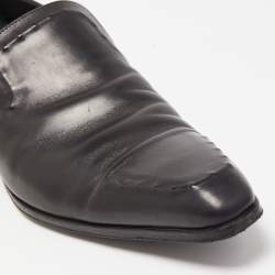 Dolce & Gabbana Black Leather Slip On Loafers Size 42.5