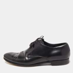 Dolce & Gabbana Black Leather Lace Up Oxford Size 44