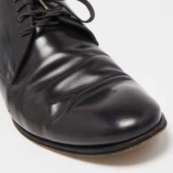 Dolce & Gabbana Black Leather Lace Up Oxford Size 44