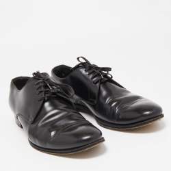 Dolce & Gabbana Black Leather Lace Up Oxford Size 44