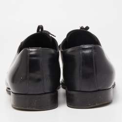 Dolce & Gabbana Black Leather Lace Up Oxford Size 44