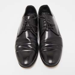 Dolce & Gabbana Black Leather Lace Up Oxford Size 44