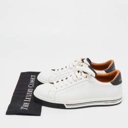 Dolce & Gabbana White Leather Roma Lace Up Sneakers Size 42
