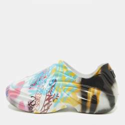 Dolce & Gabbana Multicolor Graffiti Print Rubber Toy Slip On Sneakers Size 45