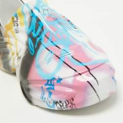 Dolce & Gabbana Multicolor Graffiti Print Rubber Toy Slip On Sneakers Size 45