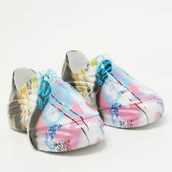 Dolce & Gabbana Multicolor Graffiti Print Rubber Toy Slip On Sneakers Size 45